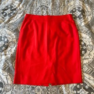 J. Crew Pencil Skirt size 8 orange/red (Scarlett)